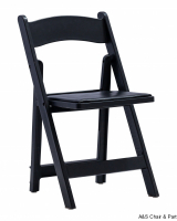 Wooden Folding Chair - Black