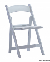 Resin Padded Folding Chair - White